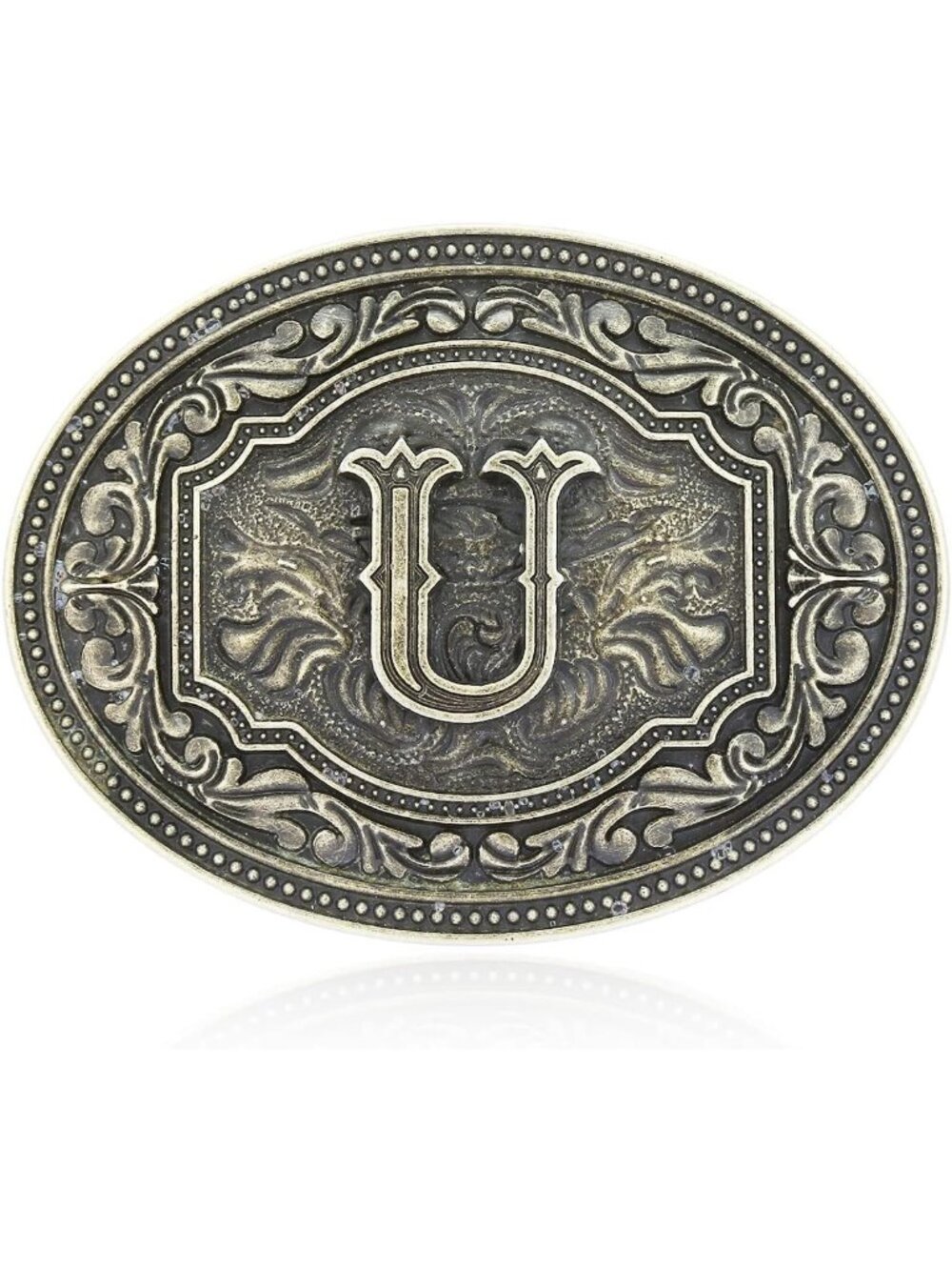 Unisex U Imported Western Belt Buckle Initial Letters Cowboy Rodeo